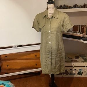 Stylish 100% linen mini dress by Coldwater Creek.